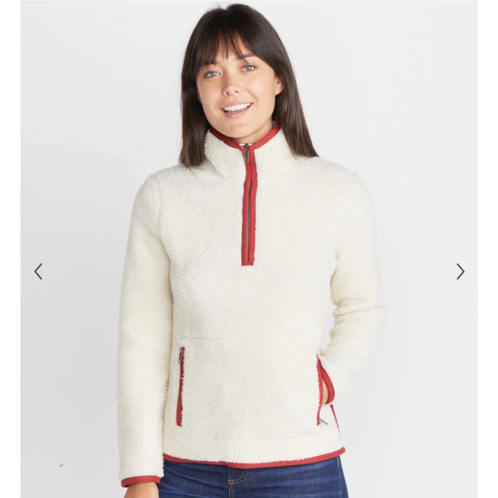 Marine Layer Lady Sherpa Corbet in Natural/Rose Size Small